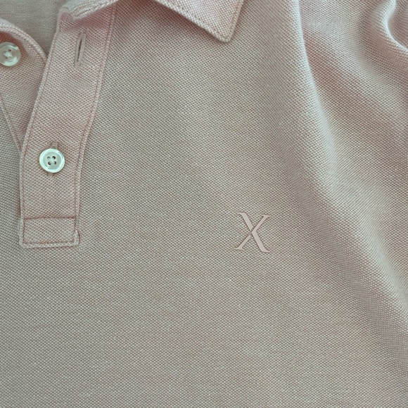 Men's Express Polo peachy pink Short sleeve solid Polo size XL - Picture 3 of 4
